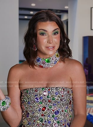 Bronwyn’s crystal confessional top on The Real Housewives of Salt Lake City