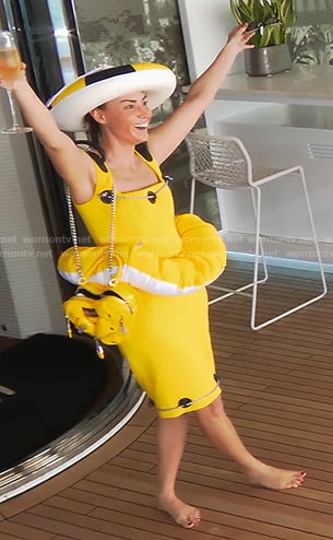 Bronwyn’s yellow dress on The Real Housewives of Salt Lake City