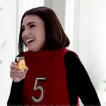 Bronwyn’s red 5 embellished sweater on The Real Housewives of Salt Lake City
