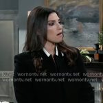 Brook Lynn’s black blazer with striped collar on General Hospital