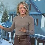 Dylan’s brown leather skirt on Today