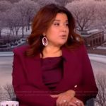 Ana’s burgundy double breasted blazer on The View