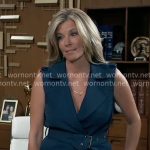 Carly’s teal blue vest on General Hospital