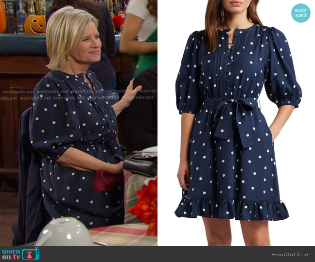 Caslon Pintuck Tie Waist Dress worn by Kayla Brady (Mary Beth Evans) on Days of our Lives