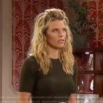 Cat’s green ribbed Dress on Days of our Lives