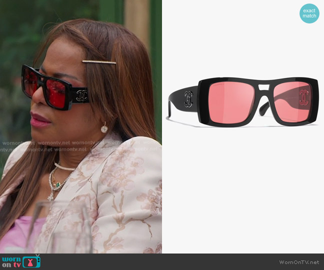 Chanel Pilot Sunglasses worn by Mary Cosby on The Real Housewives of Salt Lake City