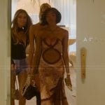 Chelsea’s printed cutout maxi dress on Selling Sunset