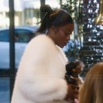 Chelsea’s white fur coat on Selling Sunset