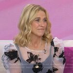 Sheryl Crow’s white floral puff sleeve organza top on Today
