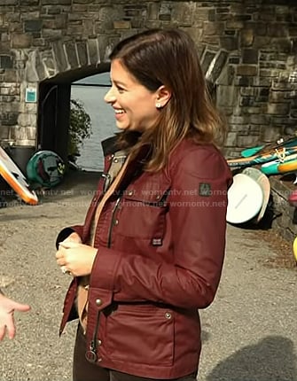 Chloe’s red utility jacket on Today