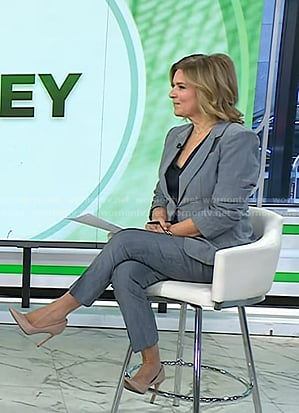 Christine Romans’ grey blazer and cropped pants on Today