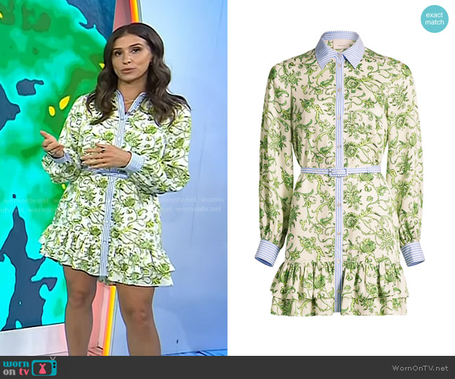 Cinq a Sept Ivy Paisley Tirza Shirtdress worn by Angie Lassman on Today