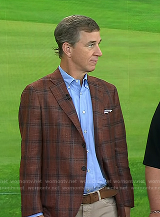 Cooper Manning’s brown plaid blazer on Today