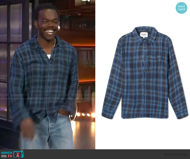 Corridor Cosmic Acid Plaid Shirt worn by William Jackson Harper on The Kelly Clarkson Show