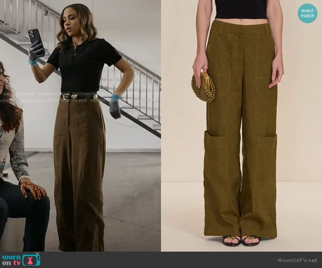 Cult Gaia Wynn Pant worn by May Grant (Corinne Massiah) on 9-1-1