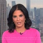 Darlene’s pink short sleeve knit dress on Today