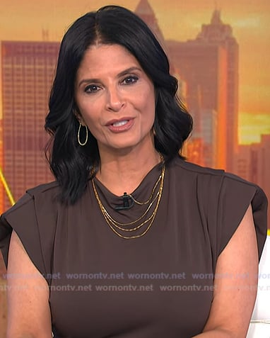 Darlene’s brown jersey dress on Today