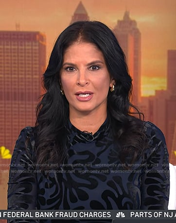 Darlene’s navy burnout dress on Today