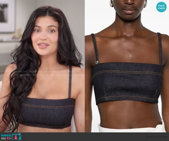 Denim Cropped Top Jacquemus worn by Kylie Jenner (Kylie Jenner) on The Kardashians