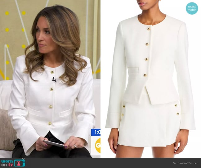 Derek Lam 10 Crosby Elizabeth Peplum Jacket worn by Rhiannon Ally on Good Morning America