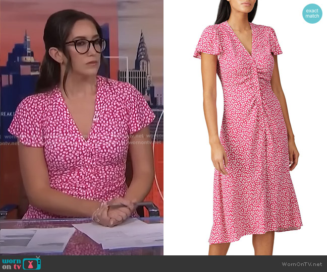 Diane von Furstenberg Cecilia Dress in Pink worn by Savannah Sellers on NBC News Daily