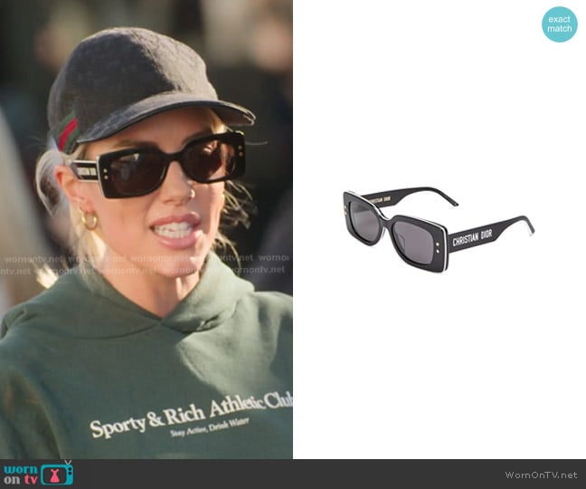 Dior DiorPacific S1U Rectangular Sunglasses worn by Heather Rae Young on Selling Sunset