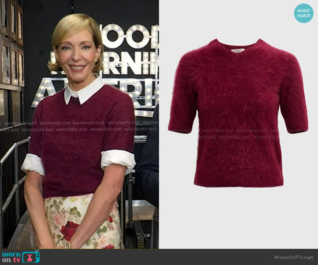 Dorothee Schumacher Fluffy Cashmere Luxury Pullover worn by Allison Janney on Good Morning America