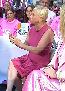 Dr. Elisa Port’s pink embroidered sleeveless dress on Today