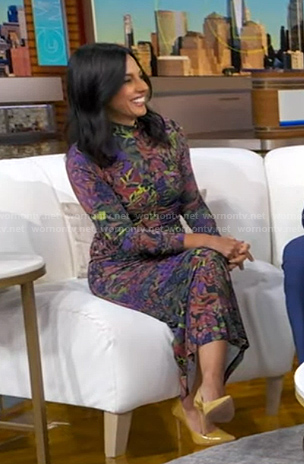 Dr. Tara Narula’s printed mesh dress on Good Morning America