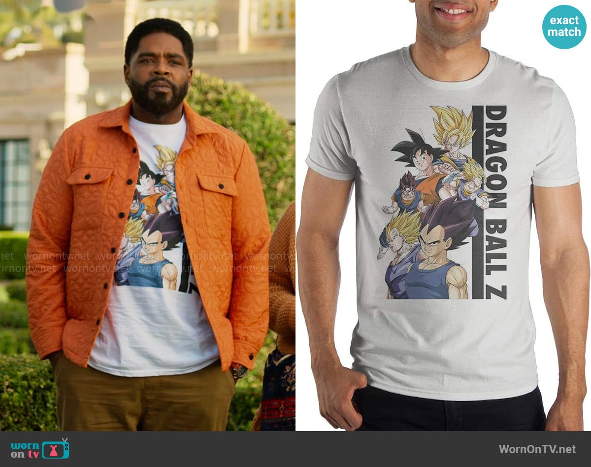 Dragon Ball Z Anime T-Shirt worn by Howard (Ron Funches) on Loot