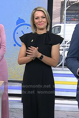 Dylan’s black flutter sleeve jumpsuit on Today