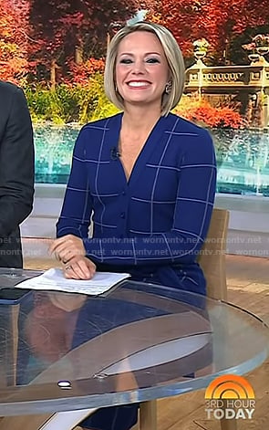 Dylan’s blue windowpane dress on Today