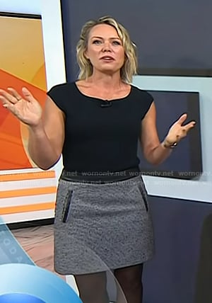 Dylan’s grey mini skirt on Today