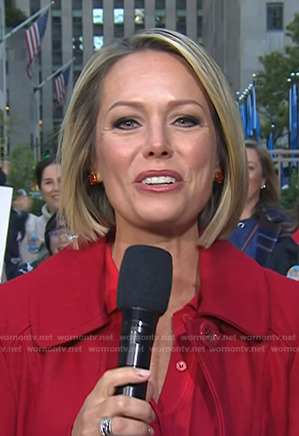 Dylan’s red stud earrings on Today