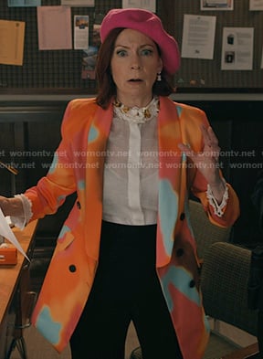 Elsbeth’s multicolor blazer on Elsbeth