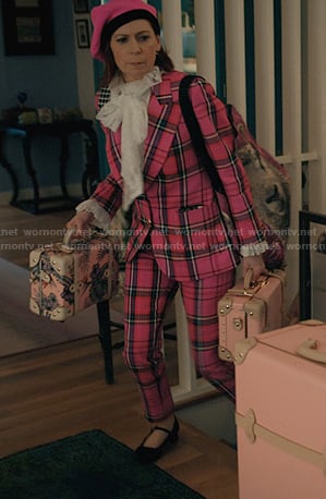 Elsbeth’s pink suitcase on Elsbeth