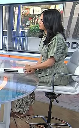 Emilie’s beige clear heel sandals on Today
