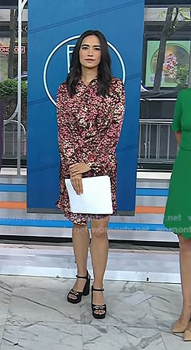 Emilie’s black suede platform sandals on Today