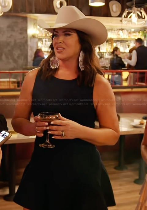 Emily’s denim mini dress on The Real Housewives of Orange County