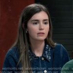Emma’s short sleeved denim jacket on General Hospital