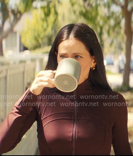 Esther’s burgundy jacket on Nobody Wants This