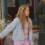 Felicity’s pink print leggings on Days of our Lives