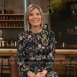 Kate Snow’s black floral dress on NBC News Now