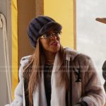 Mary’s grey fur hoodie on The Real Housewives of Salt Lake City