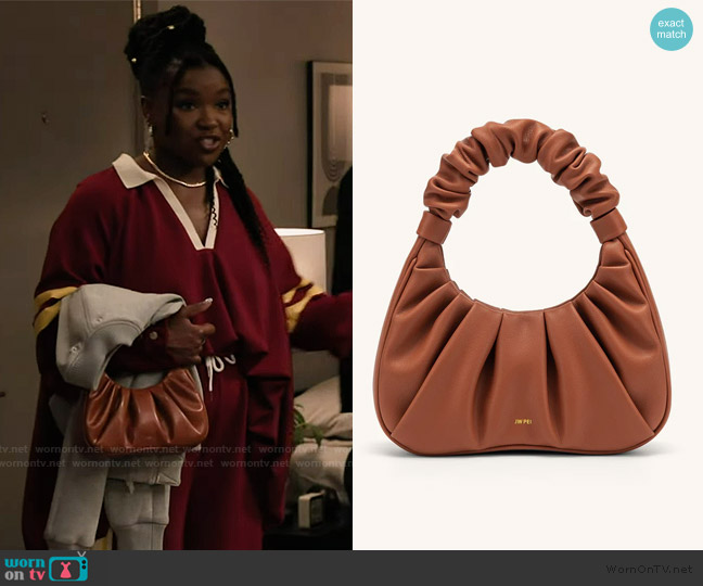 Gabbi Ruched Hobo Handbag worn by Erika (Courtney Taylor) on Abbott Elementary