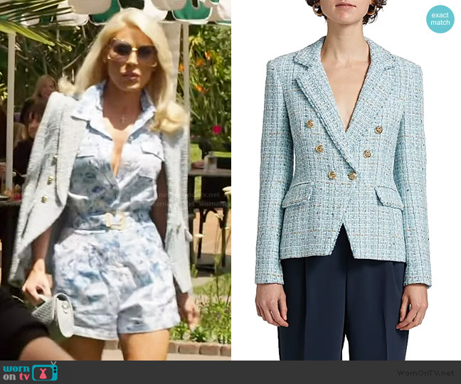 Generation Love Eliza Tweed Double-Breasted Blazer worn by Gretchen Rossi on The Real Housewives of Orange County