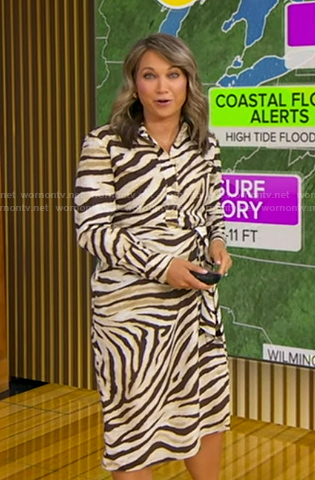 Ginger’s animal print shirtdress on Good Morning America