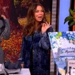 Gretta Monahan’s blue velvet maxi dress on The View