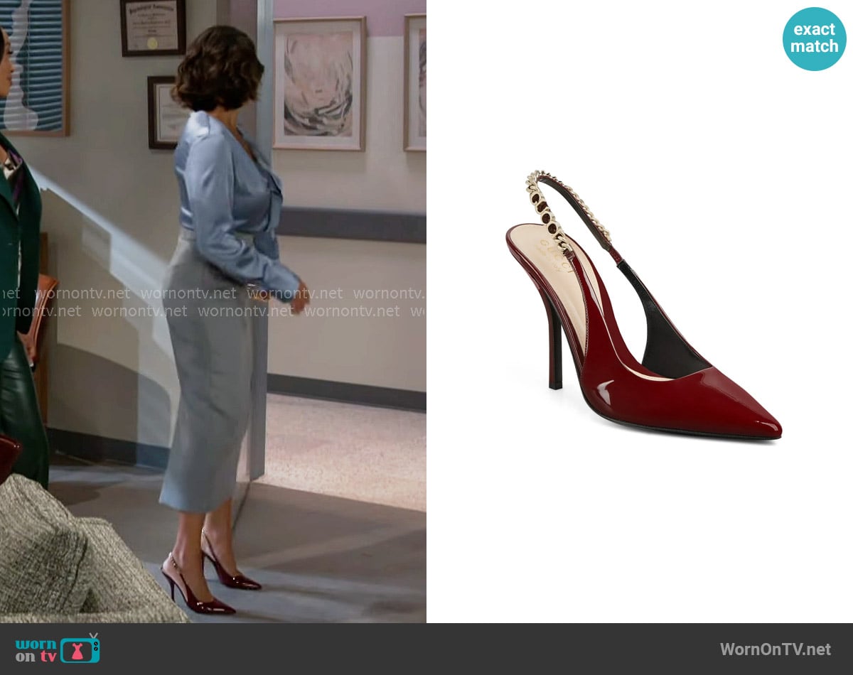 Gucci Signoria Pointed Toe Slingback Pump worn by Nicole Dupree Richardson (Daphnee Duplaix) on Beyond the Gates