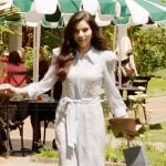 Heather’s blue lace shirtdress on The Real Housewives of Orange County